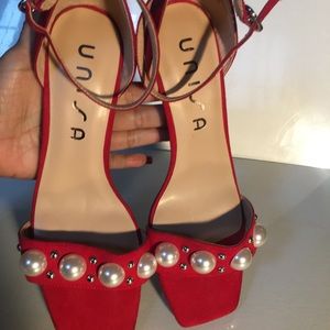 UNISA Red Strap Heels